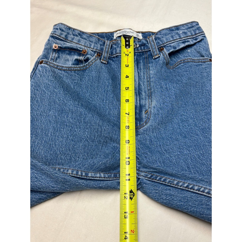 Abercrombie & Fitch Women's Blue High-Rise Flare Jeans - Picture 7 of 10
